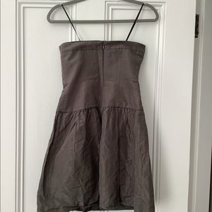 Silk strapless cocktail dress